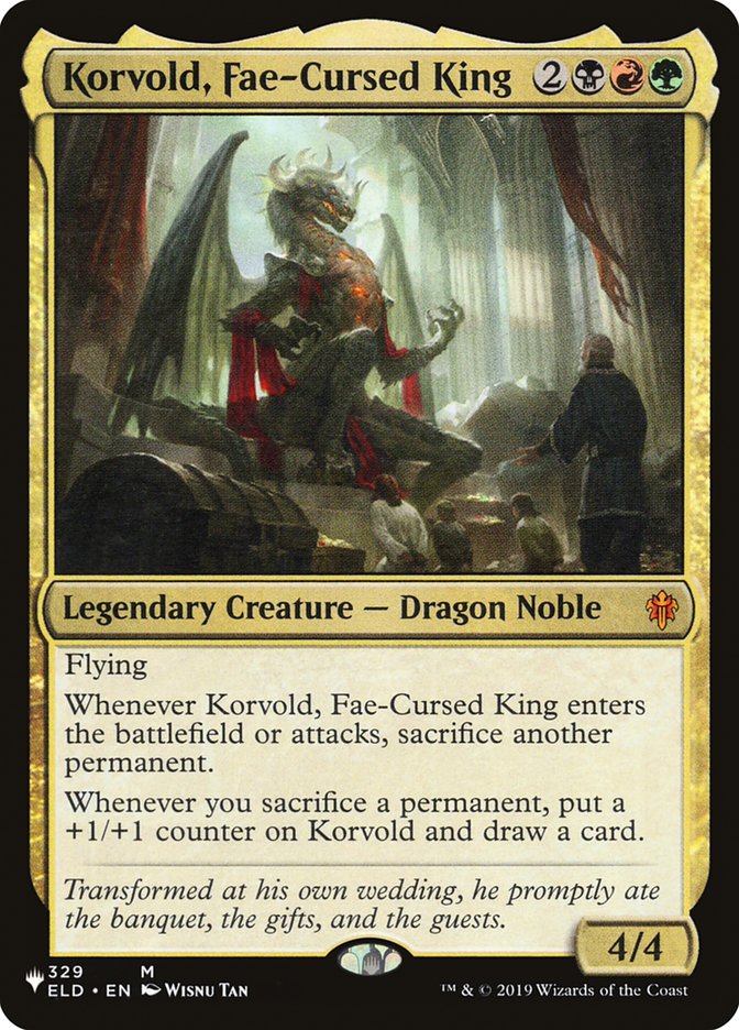 Korvold, Fae-Cursed King [The List] | Jomio and Rueliete's Cards and Comics