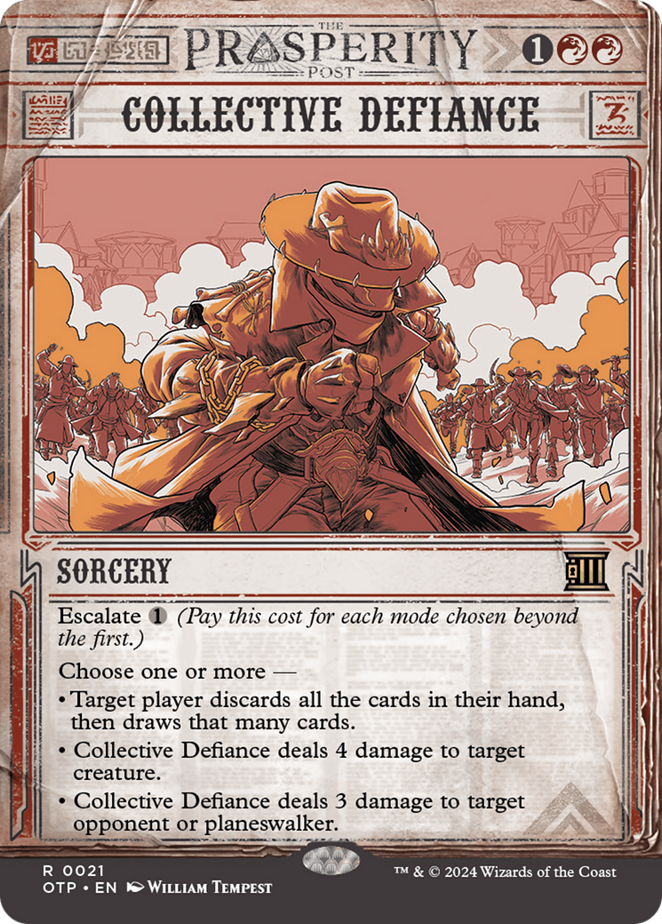 Collective Defiance [Outlaws of Thunder Junction: Breaking News] | Jomio and Rueliete's Cards and Comics