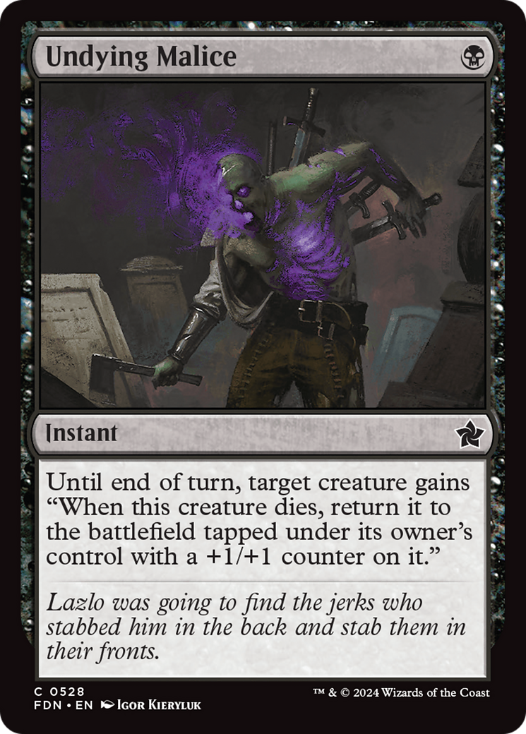 Undying Malice [Foundations] | Jomio and Rueliete's Cards and Comics