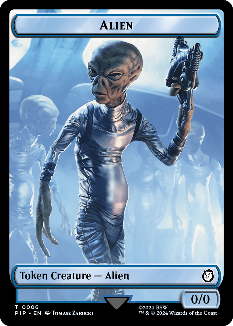 Alien // Clue Double-Sided Token [Fallout Tokens] | Jomio and Rueliete's Cards and Comics