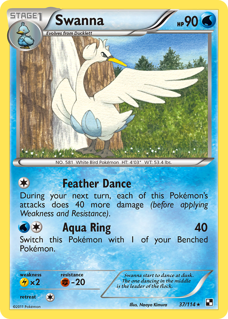 Swanna (37/114) [Black & White: Base Set] | Jomio and Rueliete's Cards and Comics