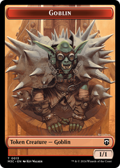 Tarmogoyf (Ripple Foil) // Goblin Double-Sided Token [Modern Horizons 3 Commander Tokens] | Jomio and Rueliete's Cards and Comics
