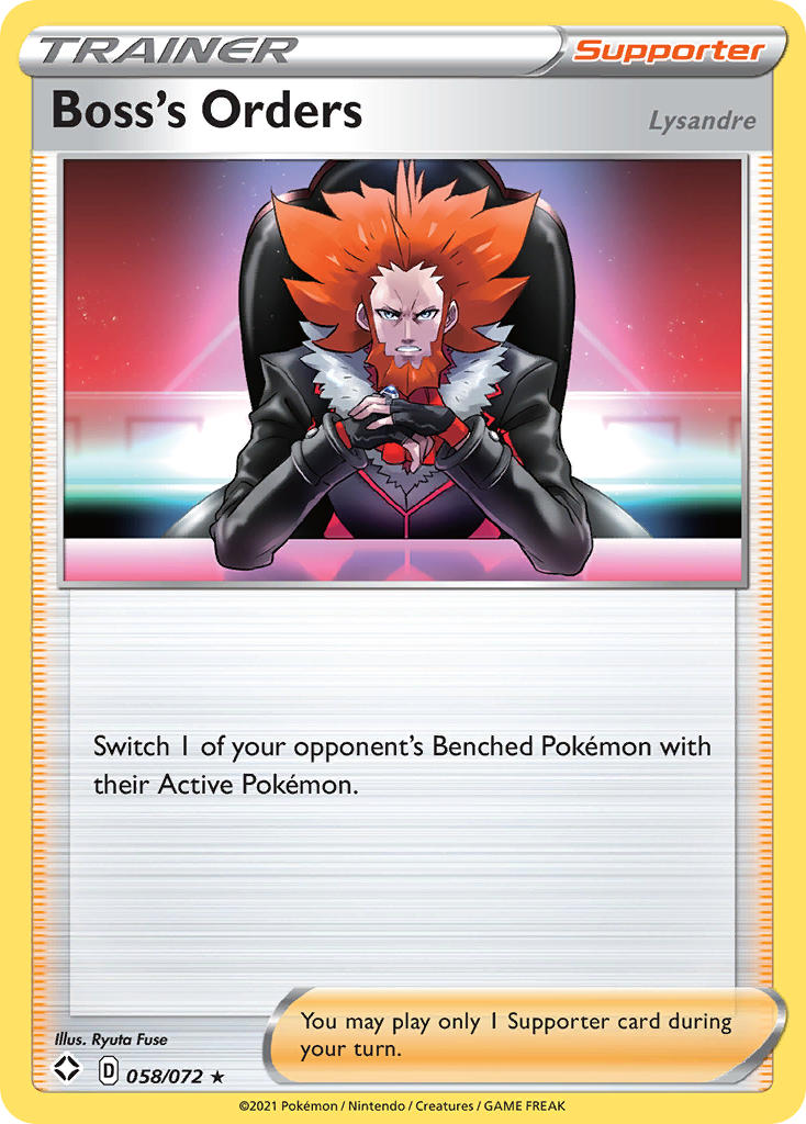 Boss's Orders (058/072) [Sword & Shield: Shining Fates] | Jomio and Rueliete's Cards and Comics
