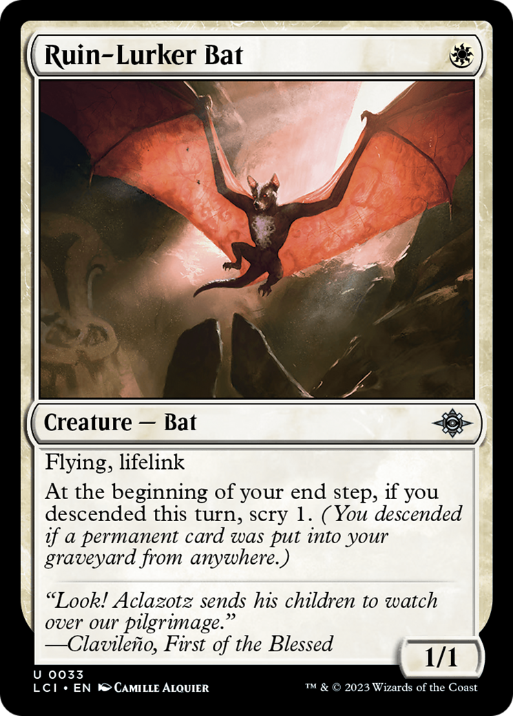 Ruin-Lurker Bat [The Lost Caverns of Ixalan] | Jomio and Rueliete's Cards and Comics