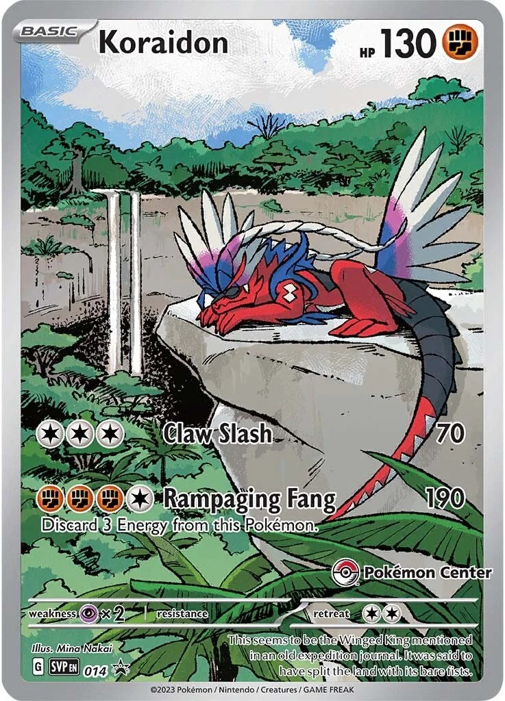 Koraidon (014) (Pokemon Center Exclusive) [Scarlet & Violet: Black Star Promos] | Jomio and Rueliete's Cards and Comics