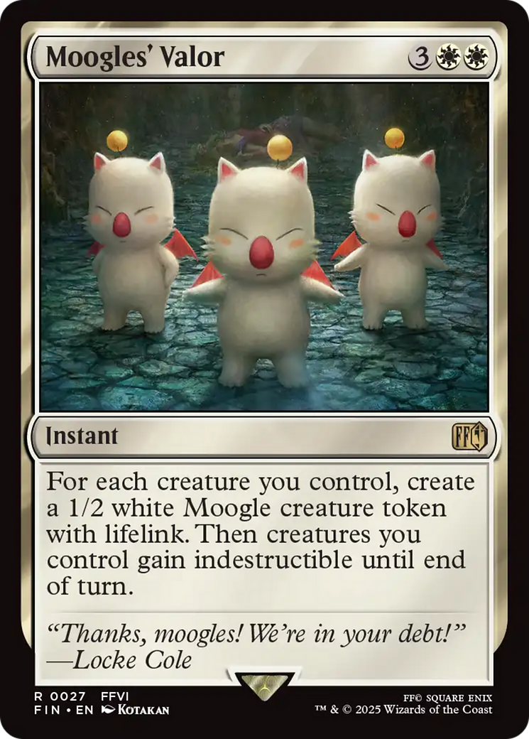 Moogles' Valor [FINAL FANTASY] | Jomio and Rueliete's Cards and Comics