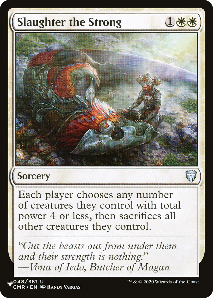 Slaughter the Strong [The List] | Jomio and Rueliete's Cards and Comics
