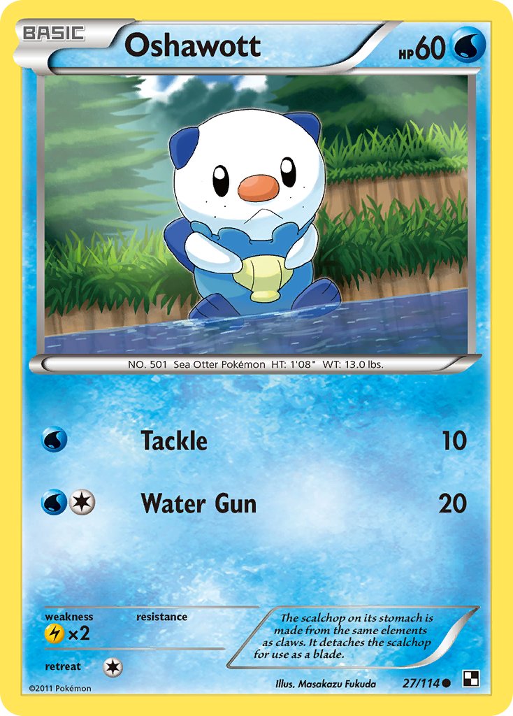 Oshawott (27/114) [Alternate Art Promos] | Jomio and Rueliete's Cards and Comics