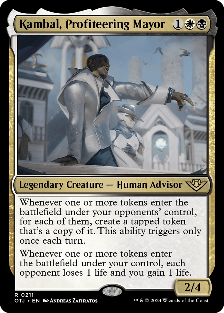 Kambal, Profiteering Mayor [Outlaws of Thunder Junction] | Jomio and Rueliete's Cards and Comics
