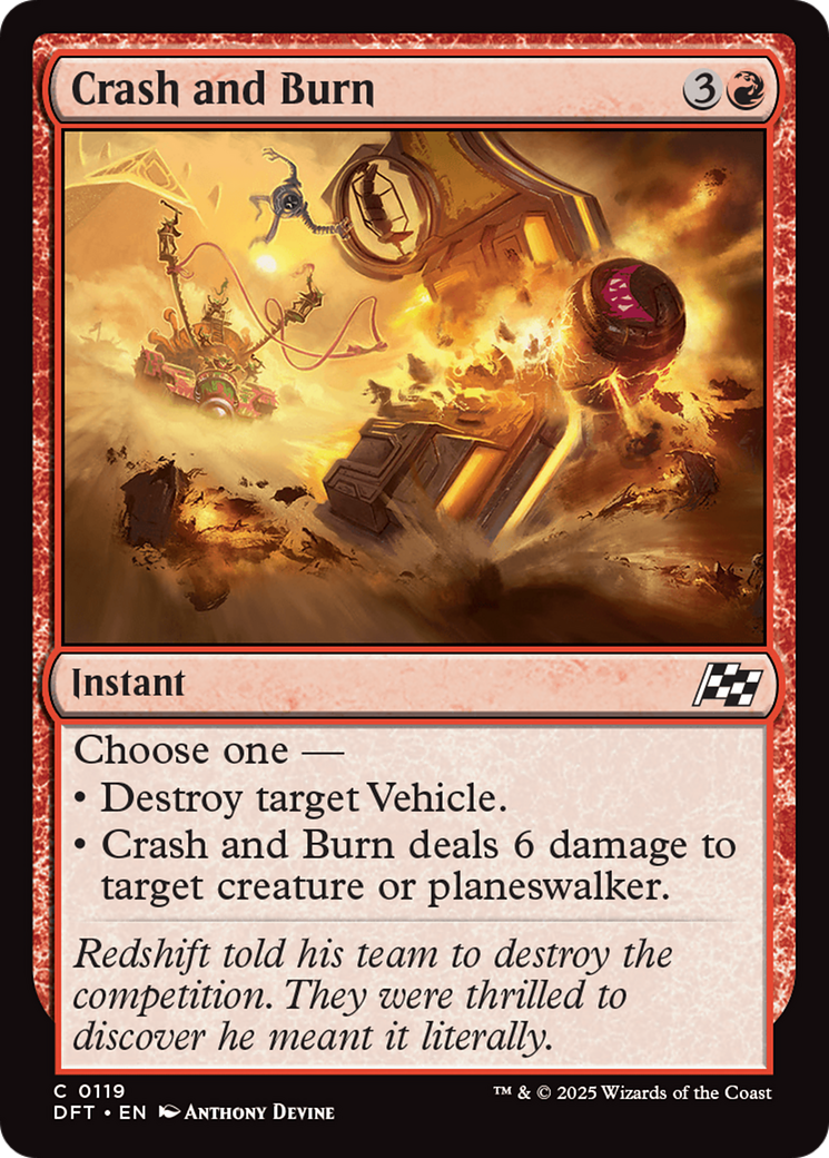 Crash and Burn [Aetherdrift] | Jomio and Rueliete's Cards and Comics