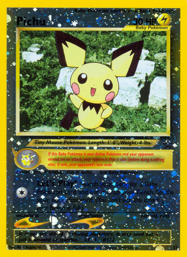 Pichu (35) [Wizards of the Coast: Black Star Promos] | Jomio and Rueliete's Cards and Comics