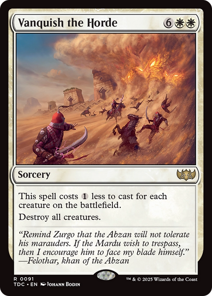 Vanquish the Horde [Tarkir: Dragonstorm Commander] | Jomio and Rueliete's Cards and Comics