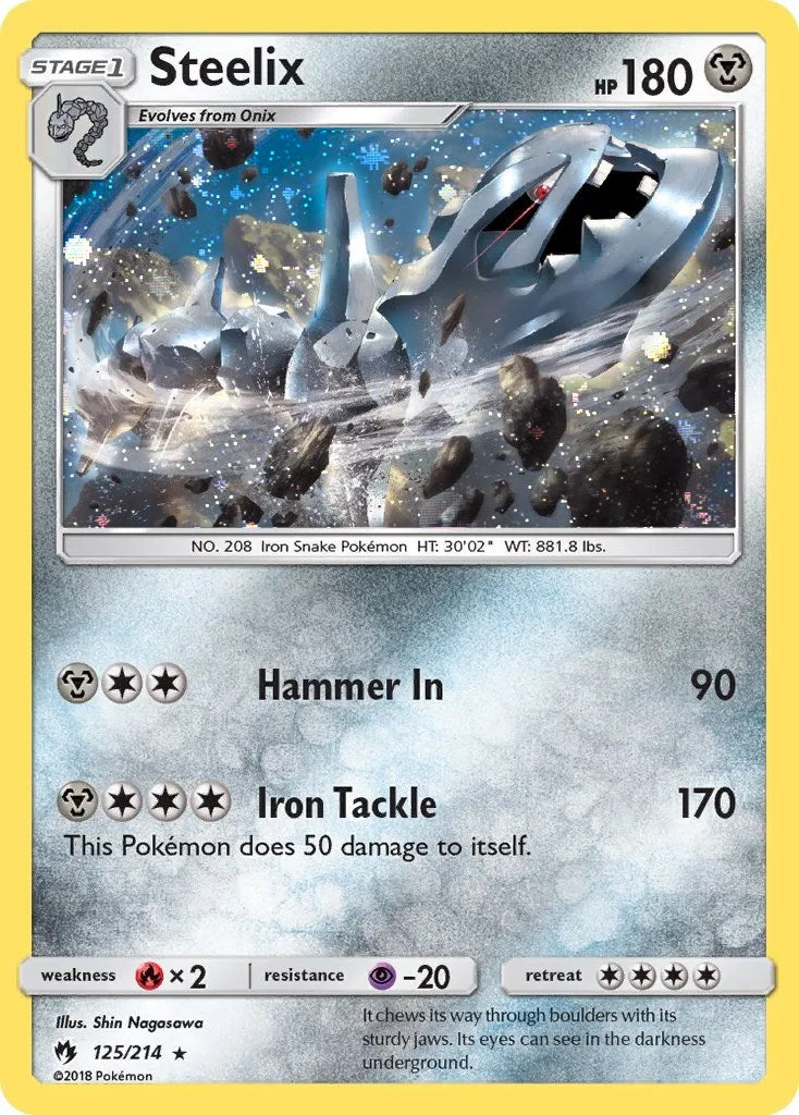 Steelix (125/214) (Cosmos Holo) [Sun & Moon: Lost Thunder] | Jomio and Rueliete's Cards and Comics