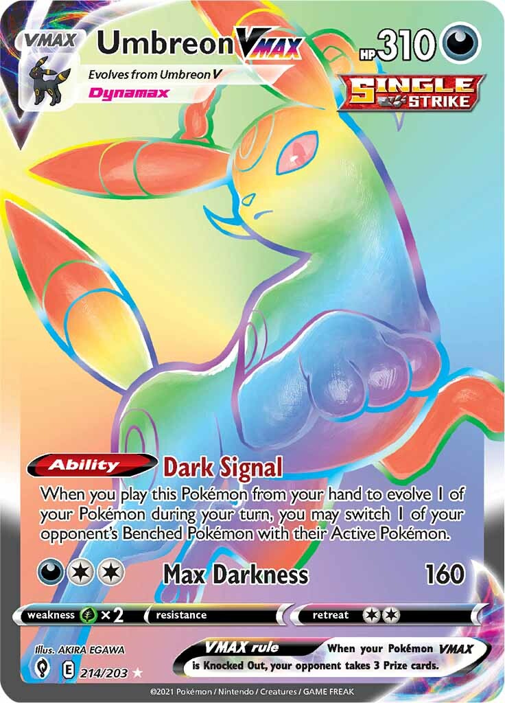 Umbreon VMAX (214/203) [Sword & Shield: Evolving Skies] | Jomio and Rueliete's Cards and Comics