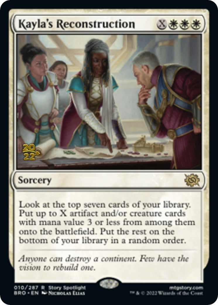 Kayla's Reconstruction [The Brothers' War Prerelease Promos] | Jomio and Rueliete's Cards and Comics