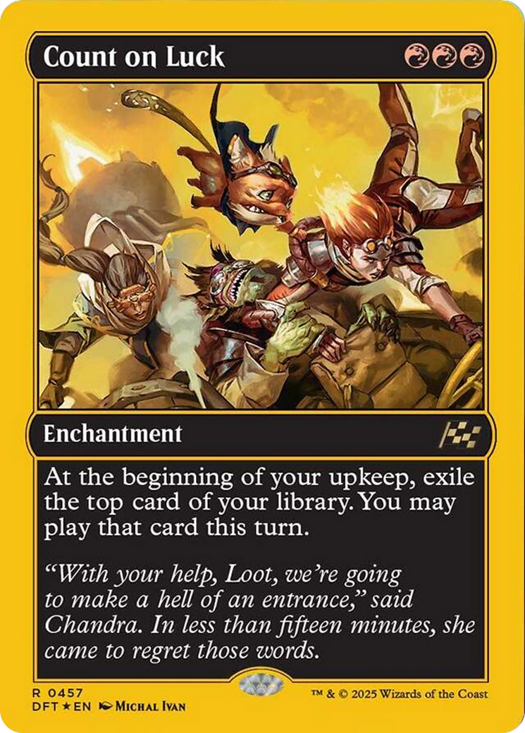 Count on Luck (First-Place Foil) [Aetherdrift] | Jomio and Rueliete's Cards and Comics