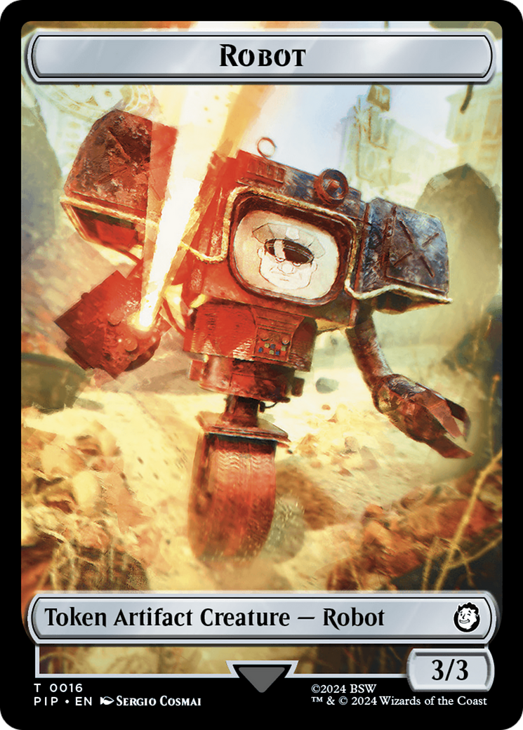 Treasure (0019) // Robot Double-Sided Token [Fallout Tokens] | Jomio and Rueliete's Cards and Comics