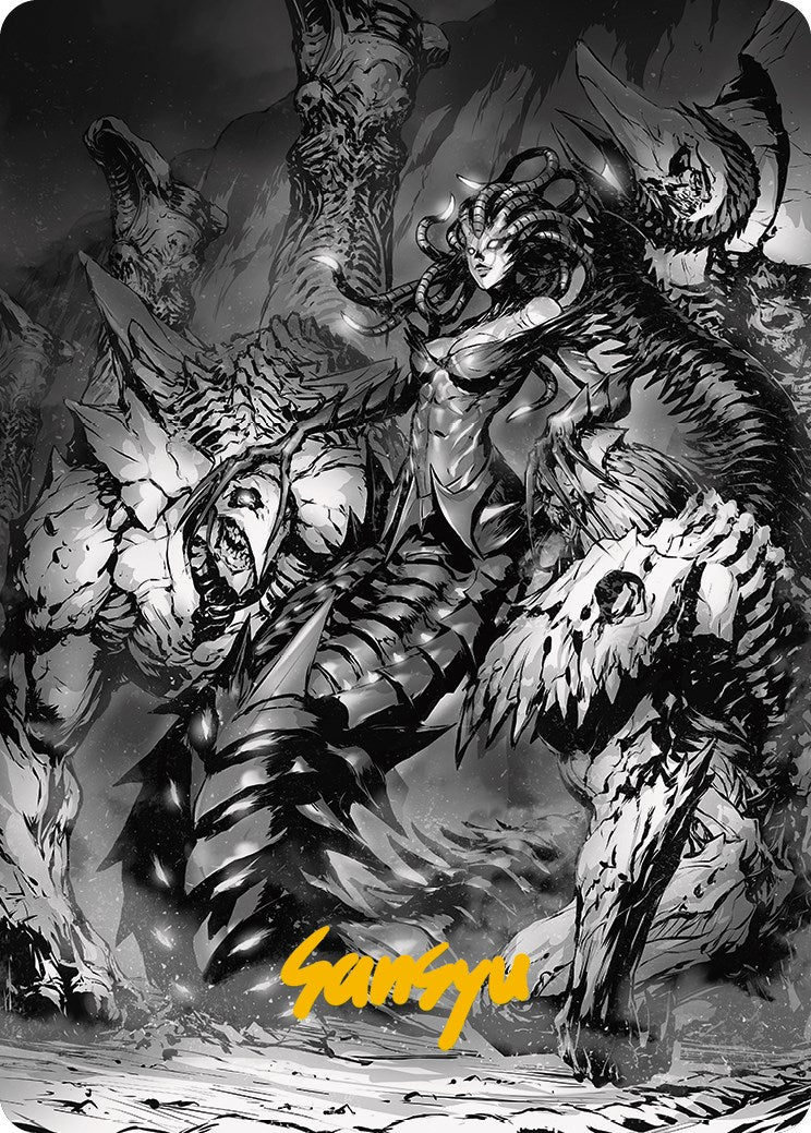 Vraska, Betrayal's Sting Art Card (Gold-Stamped Signature) [Phyrexia: All Will Be One Art Series] | Jomio and Rueliete's Cards and Comics