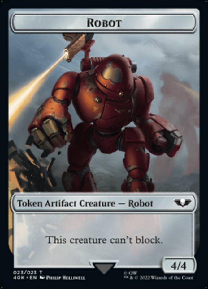 Astartes Warrior // Robot Double-Sided Token (Surge Foil) [Warhammer 40,000 Tokens] | Jomio and Rueliete's Cards and Comics
