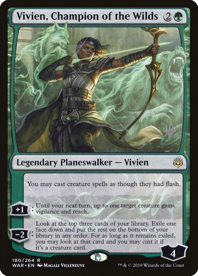 Vivien, Champion of the Wilds (Promo Pack) [War of the Spark Promos] | Jomio and Rueliete's Cards and Comics