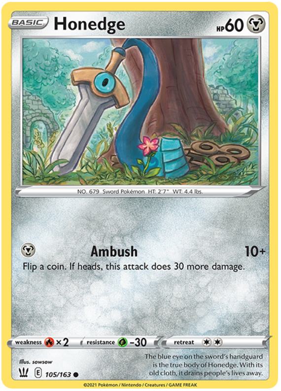 Honedge (105/163) [Sword & Shield: Battle Styles] | Jomio and Rueliete's Cards and Comics