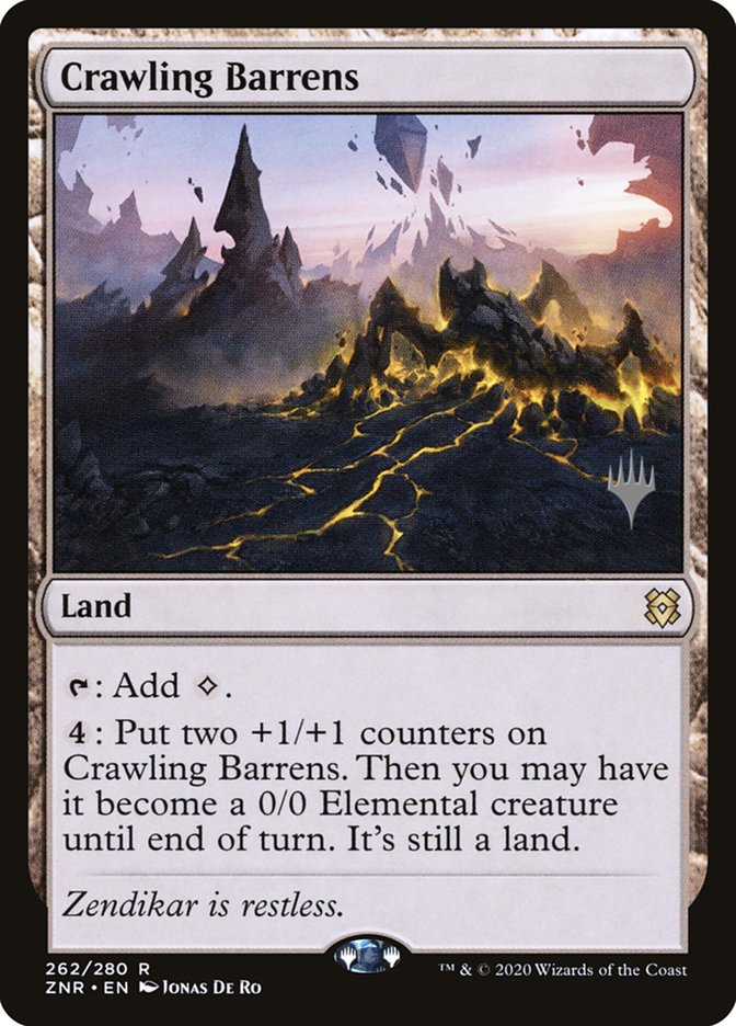 Crawling Barrens (Promo Pack) [Zendikar Rising Promos] | Jomio and Rueliete's Cards and Comics
