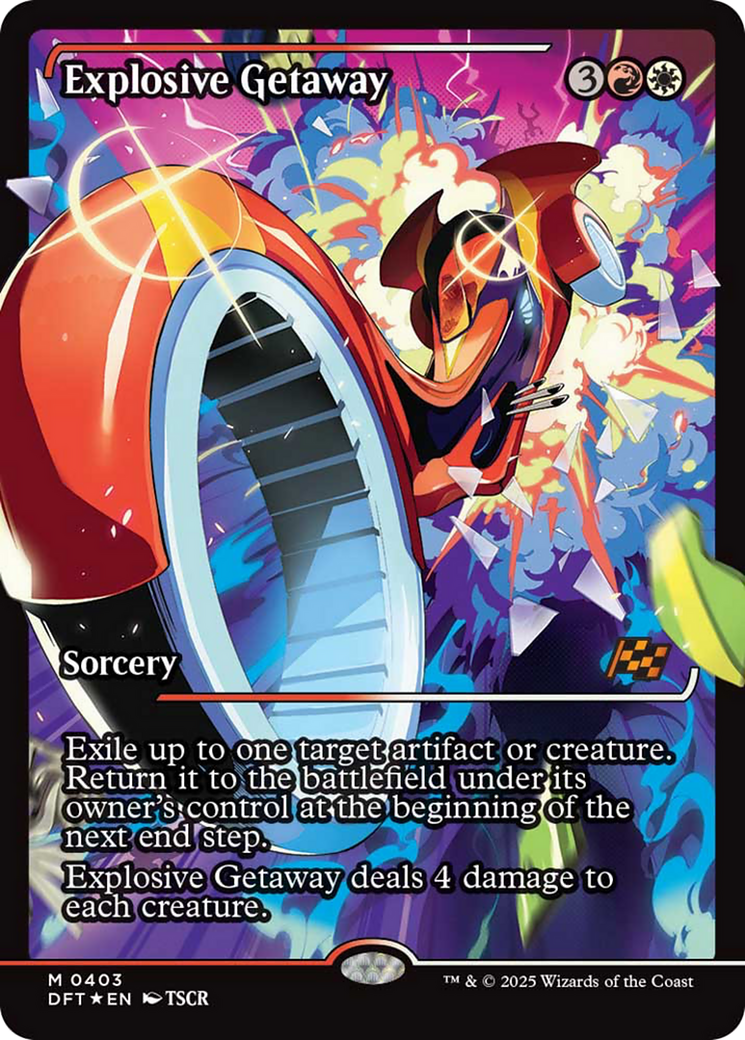 Explosive Getaway (Showcase) [Aetherdrift] | Jomio and Rueliete's Cards and Comics