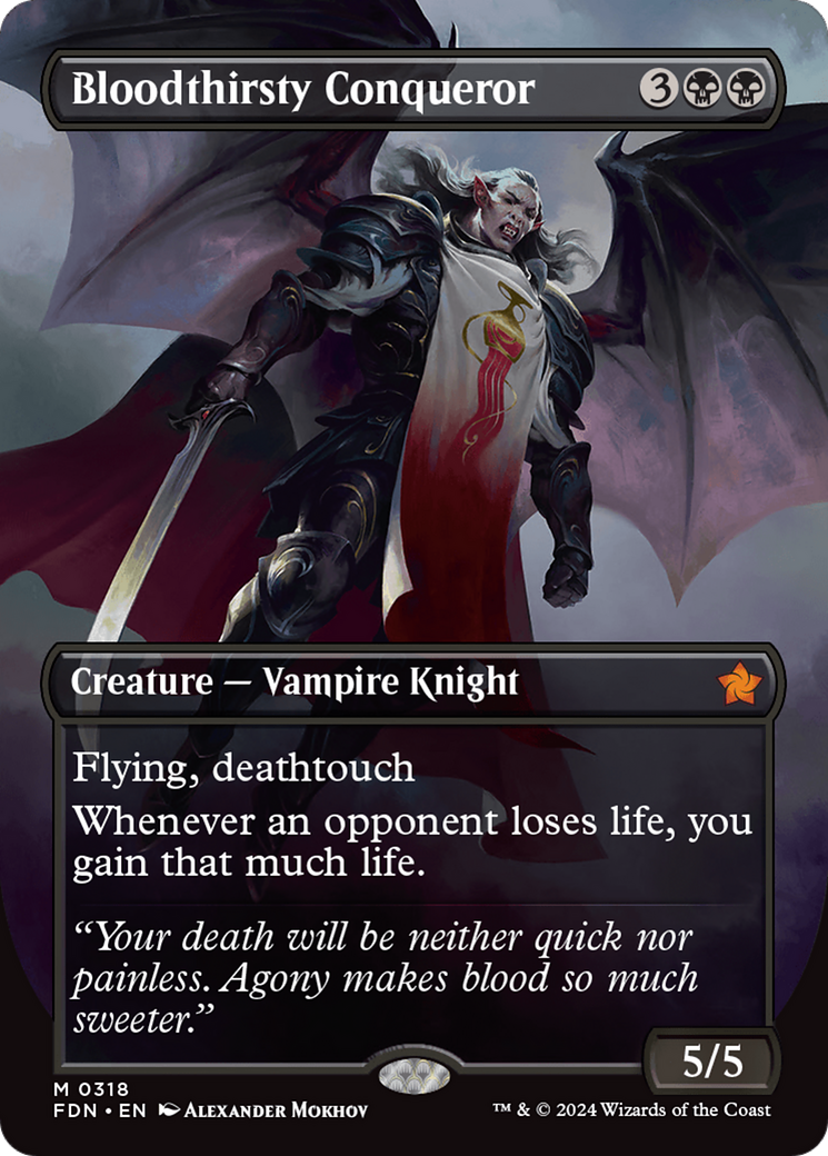 Bloodthirsty Conqueror (Borderless) [Foundations] | Jomio and Rueliete's Cards and Comics