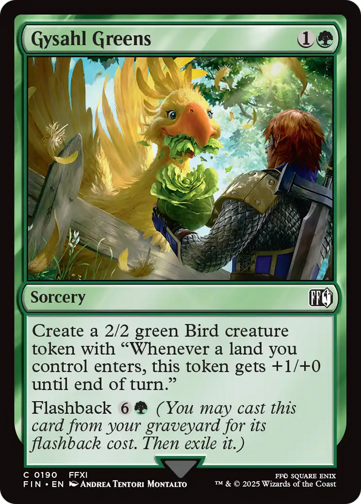 Gysahl Greens [FINAL FANTASY] | Jomio and Rueliete's Cards and Comics