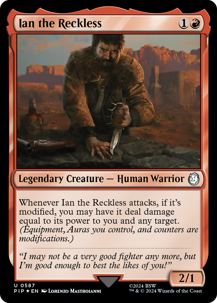 Ian the Reckless (Surge Foil) [Fallout] | Jomio and Rueliete's Cards and Comics