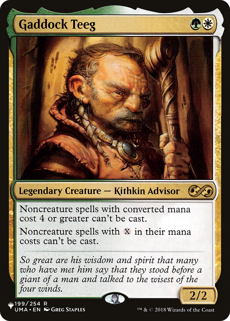 Gaddock Teeg [The List] | Jomio and Rueliete's Cards and Comics