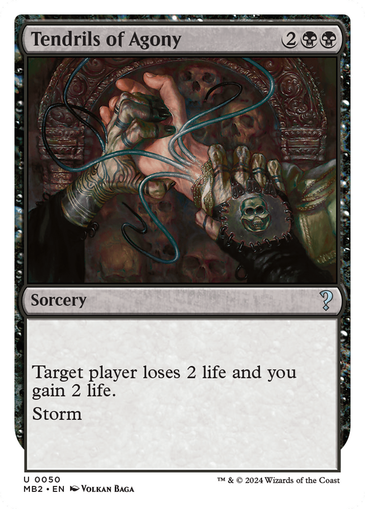 Tendrils of Agony (White Border) [Mystery Booster 2] | Jomio and Rueliete's Cards and Comics