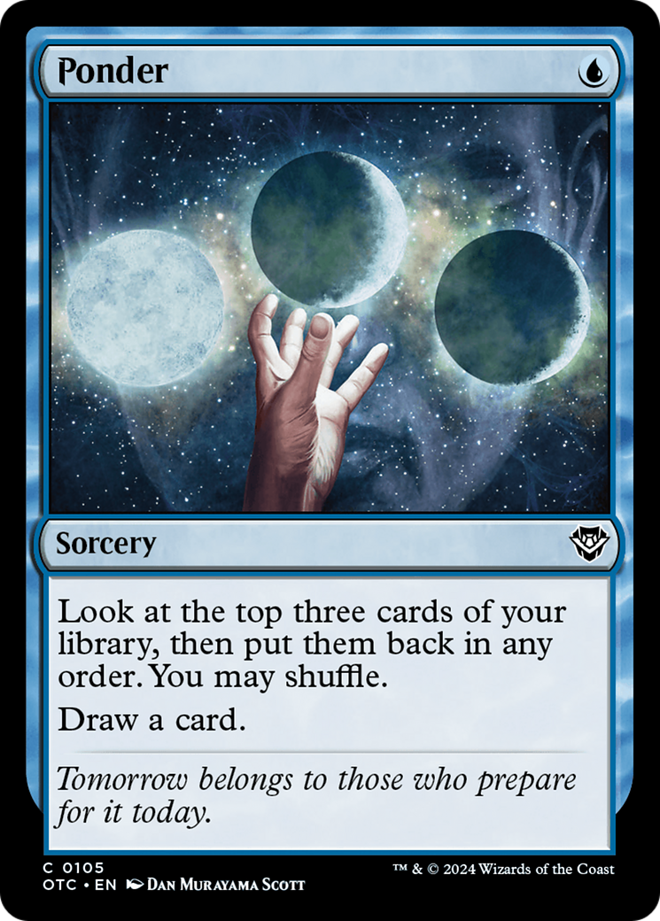 Ponder [Outlaws of Thunder Junction Commander] | Jomio and Rueliete's Cards and Comics