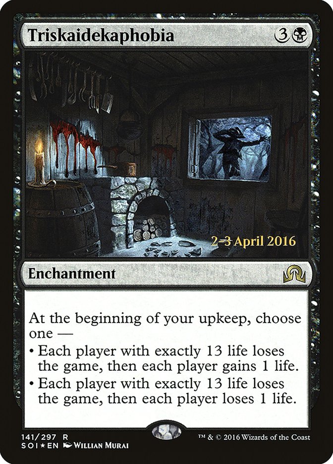 Triskaidekaphobia [Shadows over Innistrad Prerelease Promos] | Jomio and Rueliete's Cards and Comics