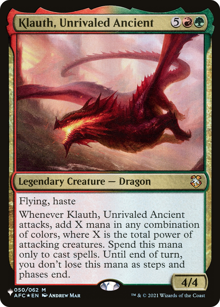Klauth, Unrivaled Ancient [The List] | Jomio and Rueliete's Cards and Comics