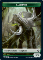 Frog Lizard // Elephant Double-Sided Token [Commander 2021 Tokens] | Jomio and Rueliete's Cards and Comics