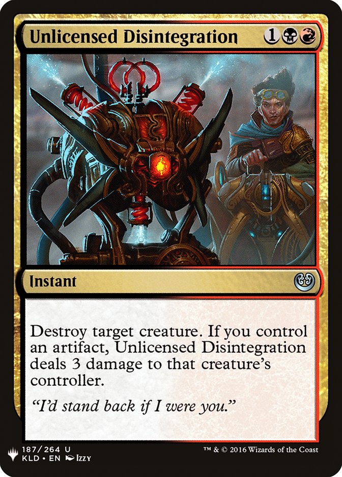 Unlicensed Disintegration [Mystery Booster] | Jomio and Rueliete's Cards and Comics