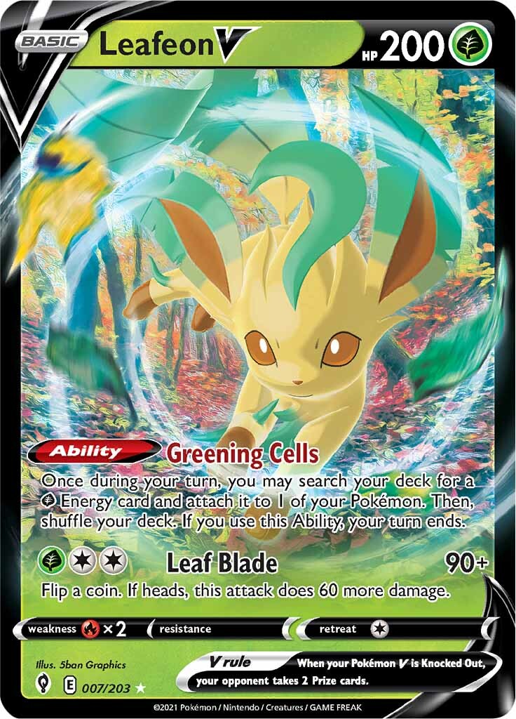 Leafeon V (007/203) [Sword & Shield: Evolving Skies] | Jomio and Rueliete's Cards and Comics