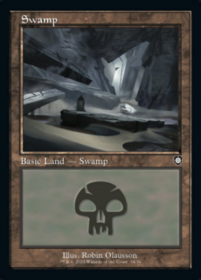 Swamp (034) (Retro) [The Brothers' War Commander] | Jomio and Rueliete's Cards and Comics