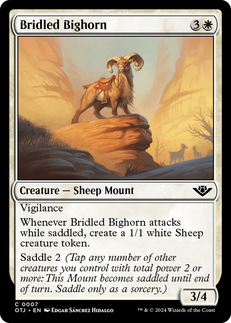 Bridled Bighorn [Outlaws of Thunder Junction] | Jomio and Rueliete's Cards and Comics