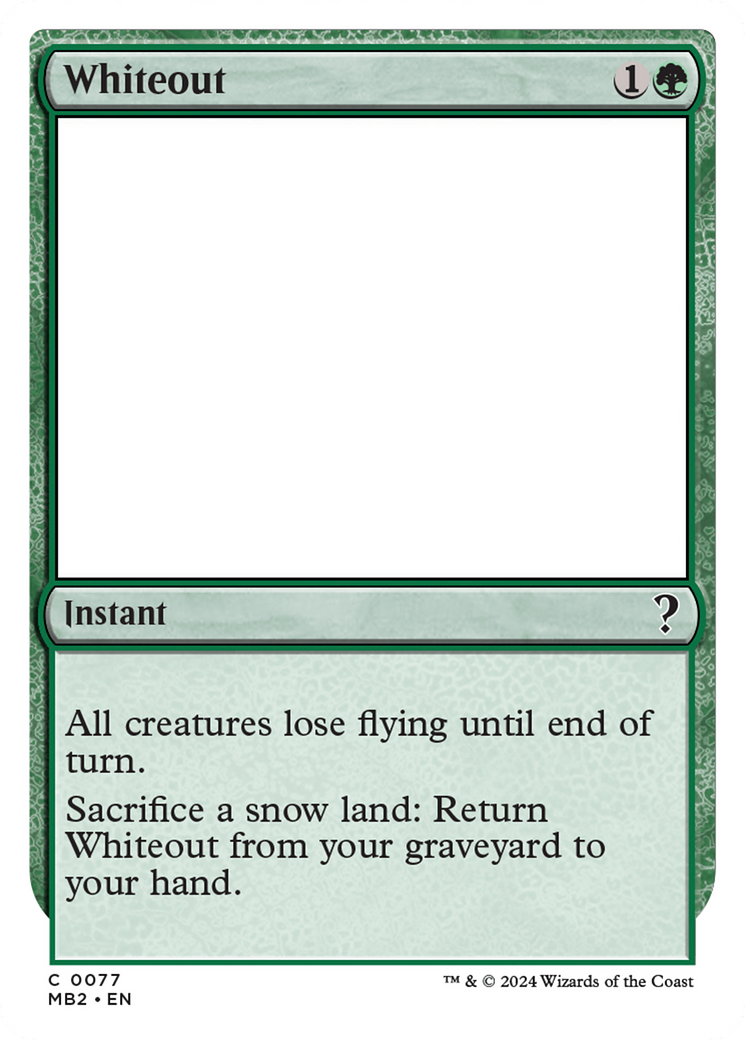 Whiteout [Mystery Booster 2] | Jomio and Rueliete's Cards and Comics