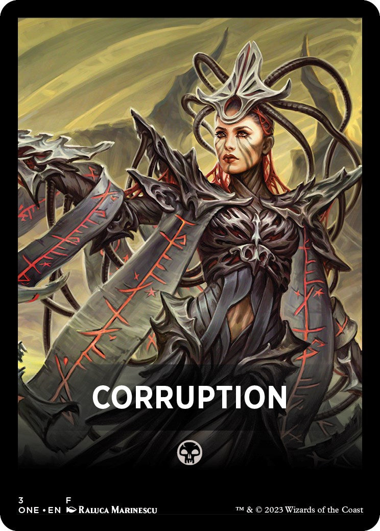 Corruption Theme Card [Phyrexia: All Will Be One Tokens] | Jomio and Rueliete's Cards and Comics