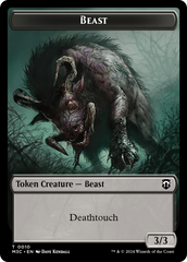 Beast (0010) (Ripple Foil) // Shapeshifter (0008) Double-Sided Token [Modern Horizons 3 Commander Tokens] | Jomio and Rueliete's Cards and Comics