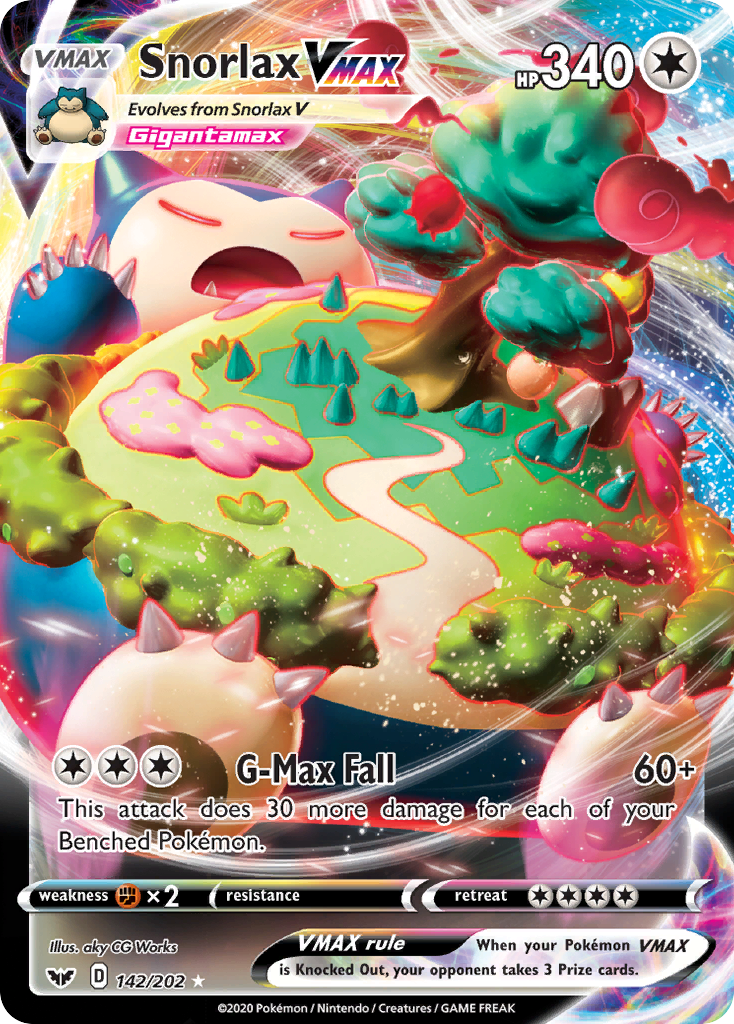 Snorlax VMAX (142/202) [Sword & Shield: Base Set] | Jomio and Rueliete's Cards and Comics