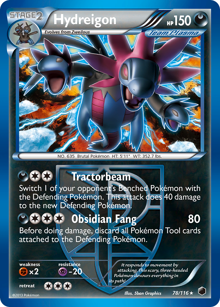 Hydreigon (78/116) [Black & White: Plasma Freeze] | Jomio and Rueliete's Cards and Comics