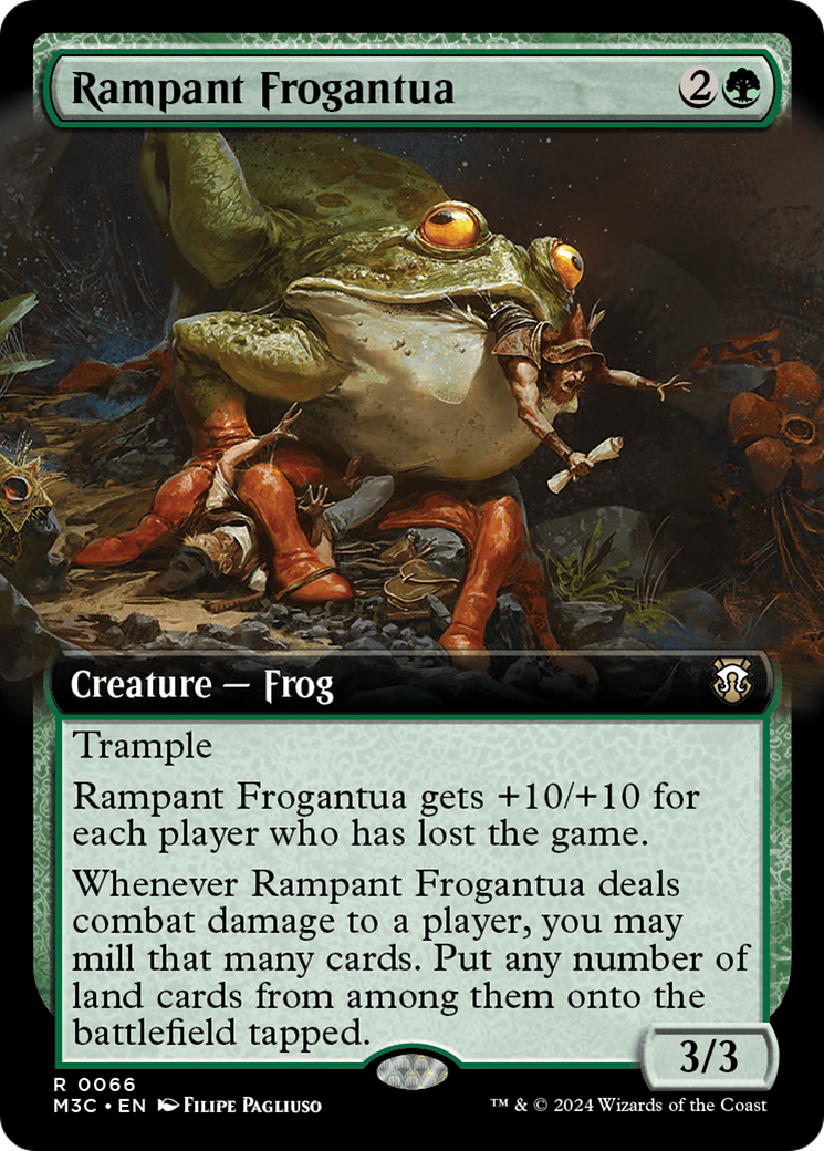 Rampant Frogantua (Extended Art) (Ripple Foil) [Modern Horizons 3 Commander] | Jomio and Rueliete's Cards and Comics