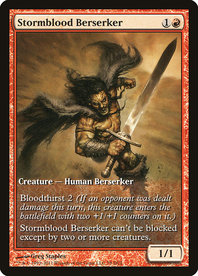 Stormblood Berserker (Extended Art) [Magic 2012 Promos] | Jomio and Rueliete's Cards and Comics