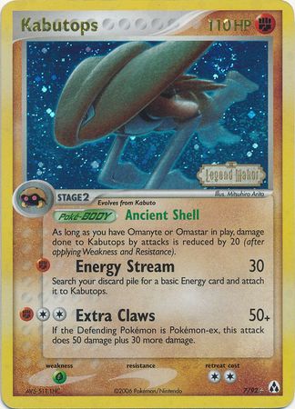Kabutops (7/92) (Stamped) [EX: Legend Maker] | Jomio and Rueliete's Cards and Comics