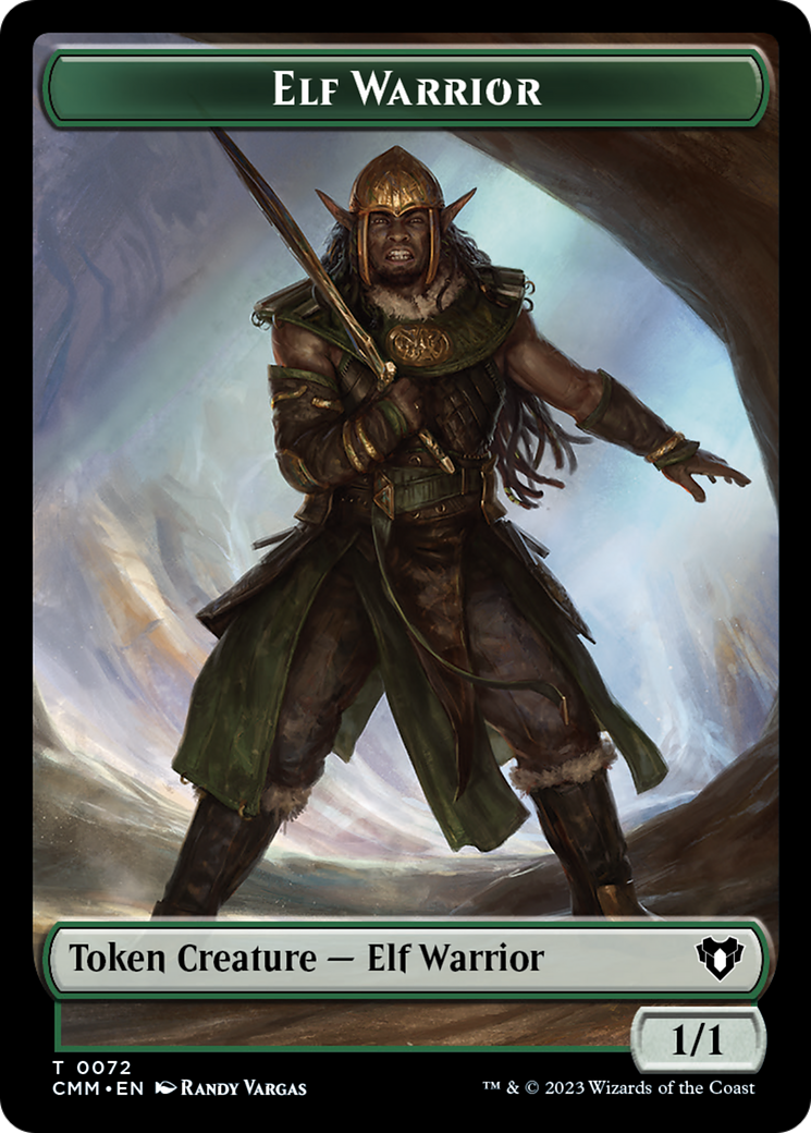 Elf Warrior // Cleric Double-Sided Token [Commander Masters Tokens] | Jomio and Rueliete's Cards and Comics