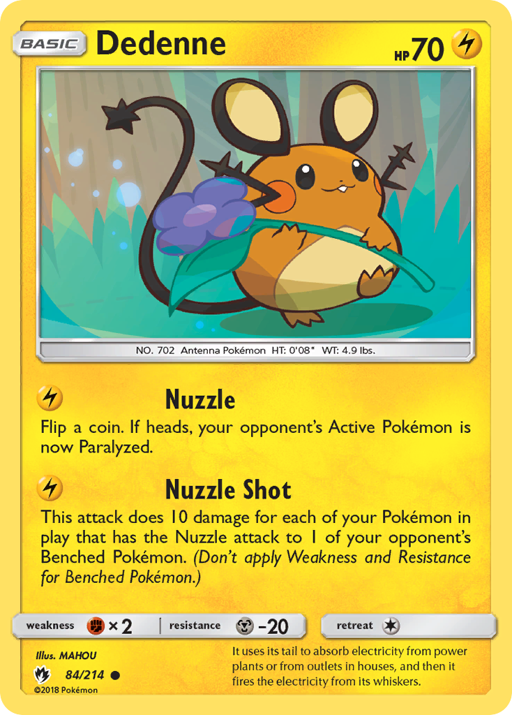 Dedenne (84/214) [Sun & Moon: Lost Thunder] | Jomio and Rueliete's Cards and Comics